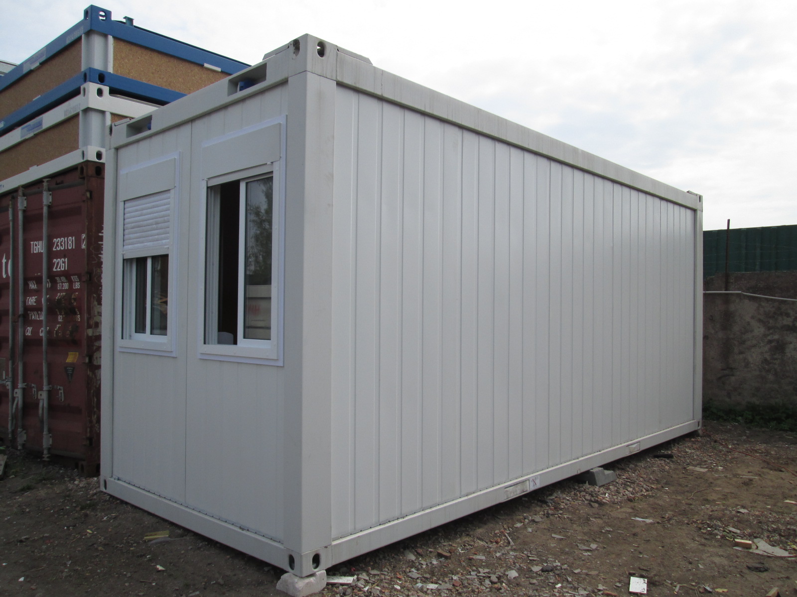 Multi House - external view - chipboard walls